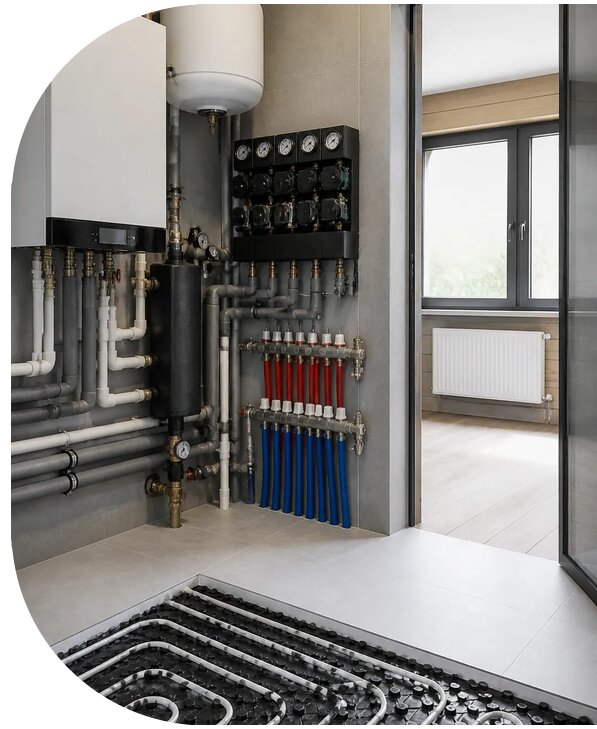 Отопление загородного дома под ключ в Великих Луке от 258425 р. | АПаруса-Вкл
