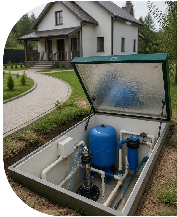 Автономное водоснабжение дома в Великих Луке от 155055 р. | АПаруса-Вкл